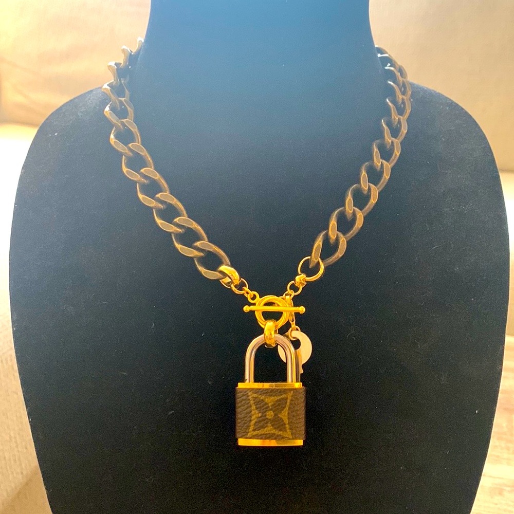 LV Monogram Lock Necklace